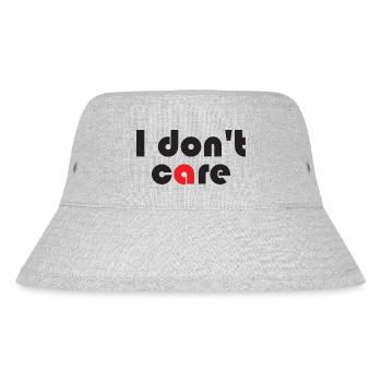 I don´t care - Stanley/Stella recycelter Bucket Hat - Grau meliert - Vorne