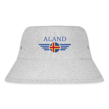 Ich liebe Åland, Eleganz Stil Design T-Shirt - Stanley/Stella recycelter Bucket Hat - Grau meliert - Vorne