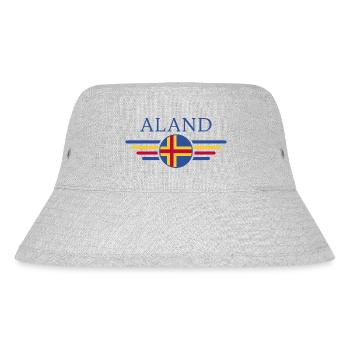Ich liebe Åland, Eleganz Stil Design T-Shirt - Stanley/Stella recycelter Bucket Hat - Grau meliert - Vorne