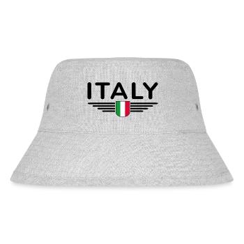 Ich liebe Italien Design T-Shirt Outfit - Stanley/Stella recycelter Bucket Hat - Grau meliert - Vorne