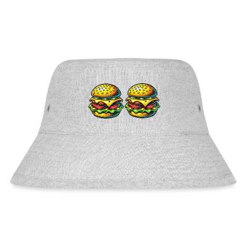 Hamburger - Stanley/Stella Recycled Bucket Hat - heather grey - Front