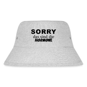Sorry das sind die Hormone - Stanley/Stella recycelter Bucket Hat - Grau meliert - Vorne
