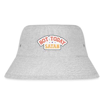 Nicht heute, Satan - Stanley/Stella recycelter Bucket Hat - Grau meliert - Vorne