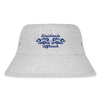 Limidierde Ufflaach Hessen Bembel hessisch - Stanley/Stella recycelter Bucket Hat - Grau meliert - Vorne