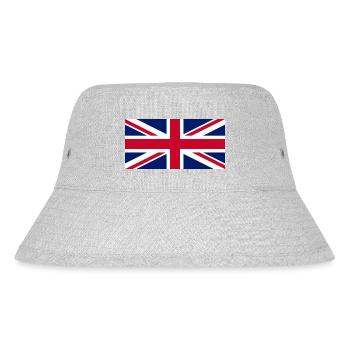 Union Jack-Inspired Marine Flag Design - Stanley/Stella Recycled Bucket Hat - heather grey - Front