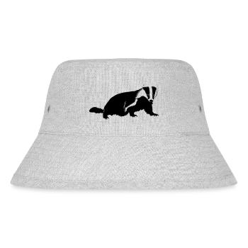 Dachs - Stanley/Stella recycelter Bucket Hat - Grau meliert - Vorne