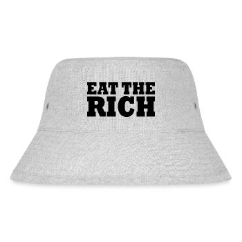 Eat the rich - Stanley/Stella recycelter Bucket Hat - Grau meliert - Vorne