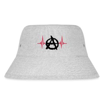 Puls Anarchie Symbol Logo - Stanley/Stella recycelter Bucket Hat - Grau meliert - Vorne