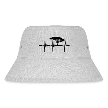 Herzschlag für japanische Baum Bonsai Gartenkunst - Stanley/Stella recycelter Bucket Hat - Grau meliert - Vorne