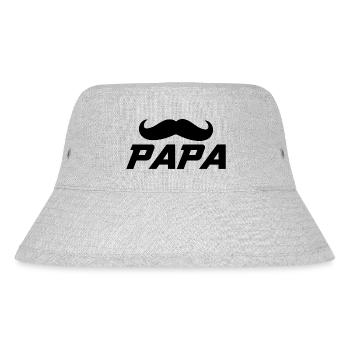 Dad and mustache - Stanley/Stella Recycled Bucket Hat - heather grey - Front