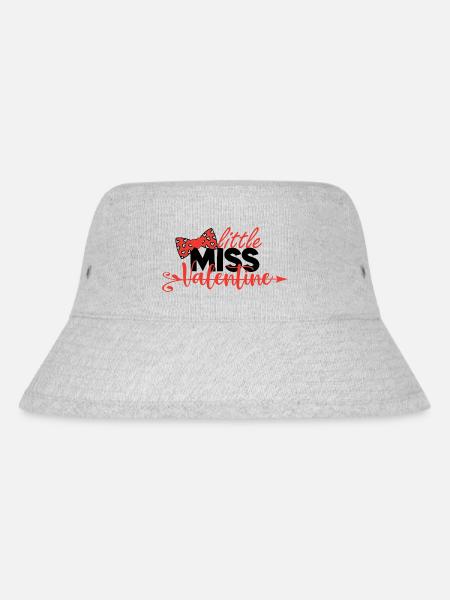 kleine Miss Valentine - Stanley/Stella recycelter Bucket Hat - Grau meliert