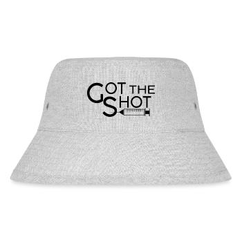 #Vaccinated - Stanley/Stella Recycled Bucket Hat - heather grey - Front