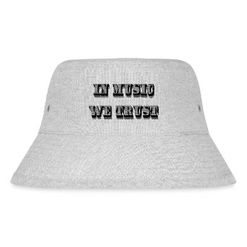 In der Musik, der wir vertrauen - Stanley/Stella recycelter Bucket Hat - Grau meliert - Vorne