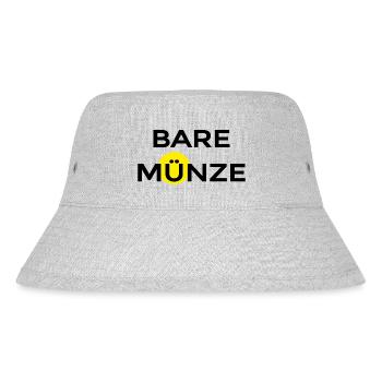 bare Münze - Stanley/Stella recycelter Bucket Hat - Grau meliert - Vorne