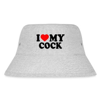 I love my cock - Stanley/Stella Recycled Bucket Hat - heather grey - Front