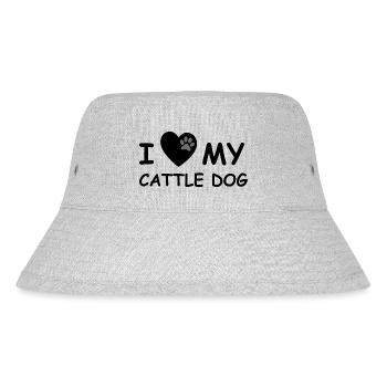 Dog Hund - Stanley/Stella recycelter Bucket Hat - Grau meliert - Vorne