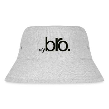 Hey Bro - Stanley/Stella recycelter Bucket Hat - Grau meliert - Vorne