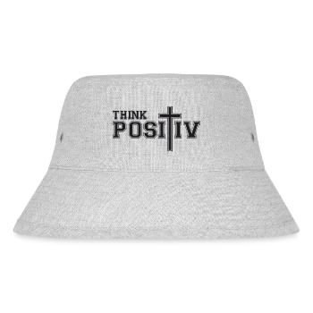Think Positive - Stanley/Stella Recycled Bucket Hat - heather grey - Front