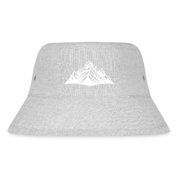 Berge Natur Silhouette - Stanley/Stella recycelter Bucket Hat - Grau meliert - Vorne
