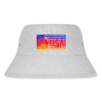 america usa new new york flag indian president 2024 - Stanley/Stella Recycled Bucket Hat - heather grey - Front
