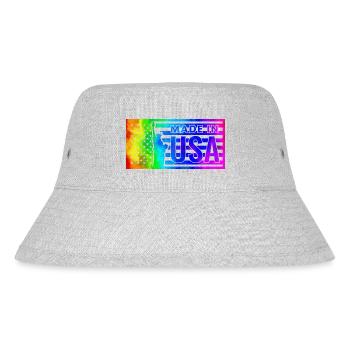 america usa new new york flag indian president 2024 - Stanley/Stella Recycled Bucket Hat - heather grey - Front