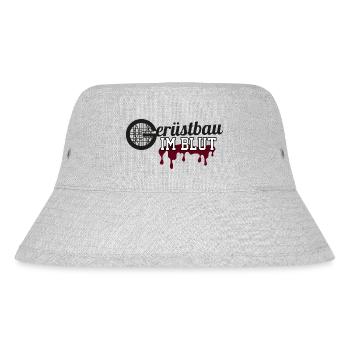 GERÜSTBAU im Blut 2 - Stanley/Stella recycelter Bucket Hat - Grau meliert - Vorne
