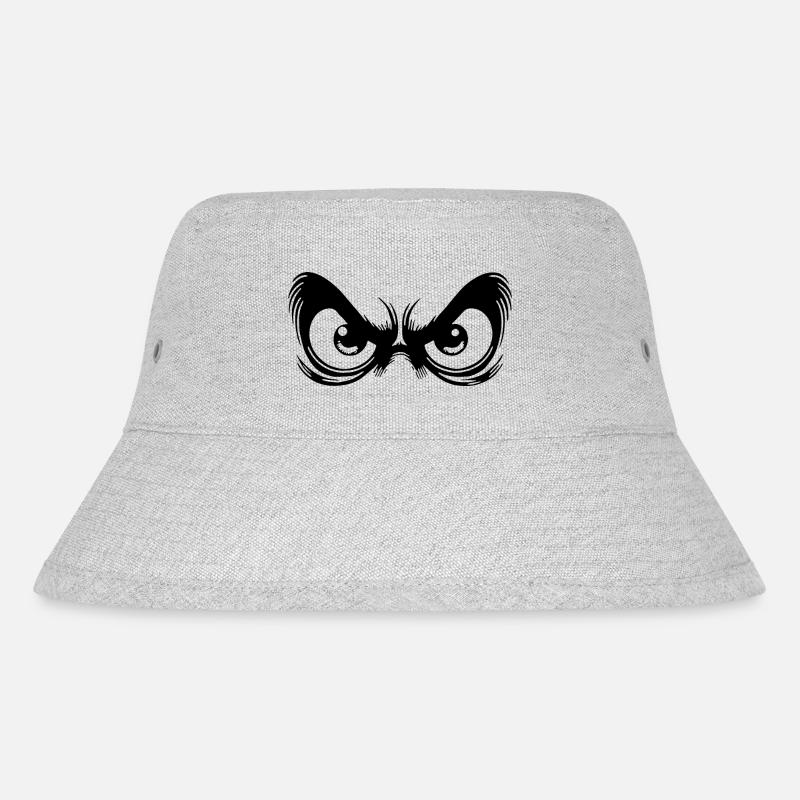 Wütende Augen mit starrem Blick - Stanley/Stella recycelter Bucket Hat - Grau meliert