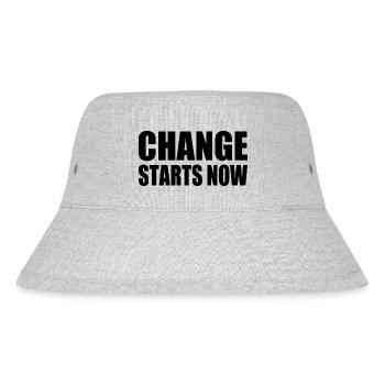 change starts now - Stanley/Stella Recycled Bucket Hat - heather grey - Front