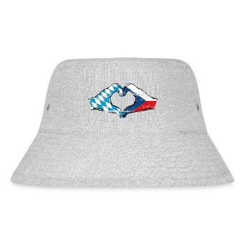 Bavière République Tchèque Drapeau Mains Coeur Utilisé - Bob recyclé Stanley/Stella - gris chiné - Devant