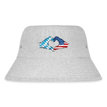 Bavière, USA, Drapeau, Mains, Forme de coeur Utilisé - Bob recyclé Stanley/Stella - gris chiné - Devant