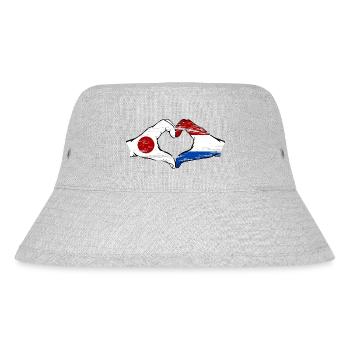 Japan Holland hands heart shape used - Stanley/Stella Recycled Bucket Hat - heather grey - Front