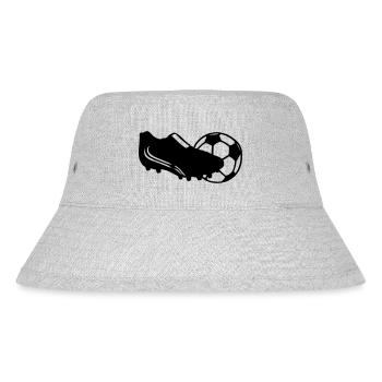 fussball+schuh - Stanley/Stella recycelter Bucket Hat - Grau meliert - Vorne