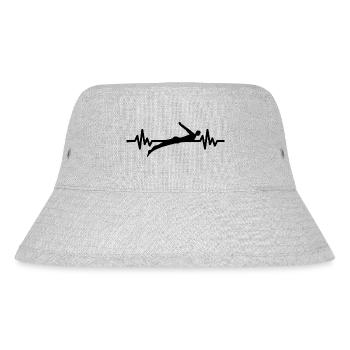 Herzschlag Schwimmer - Taucher Wassersport Athlet - Stanley/Stella recycelter Bucket Hat - Grau meliert - Vorne