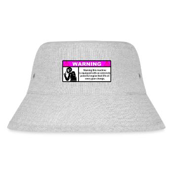 warning - Stanley/Stella Recycled Bucket Hat - heather grey - Front