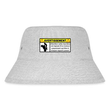 warning - Stanley/Stella Recycled Bucket Hat - heather grey - Front