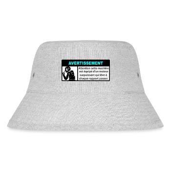 Leistungsstarkes Motorrad - Stanley/Stella recycelter Bucket Hat - Grau meliert - Vorne