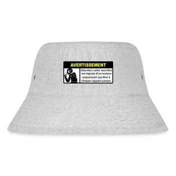 Eindringliche Warnung - Stanley/Stella recycelter Bucket Hat - Grau meliert - Vorne