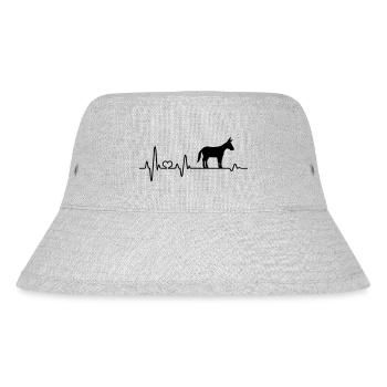 Donkey heartbeat Muli mule farm farmer - Stanley/Stella Recycled Bucket Hat - heather grey - Front