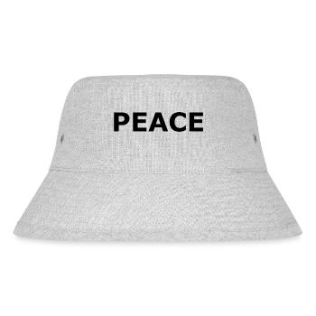 PEACE - Stanley/Stella recycelter Bucket Hat - Grau meliert - Vorne