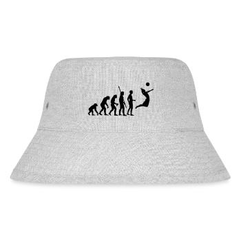 evolution_volleyball_1c - Stanley/Stella Recycled Bucket Hat - heather grey - Front
