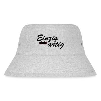 einzig nicht artig - Stanley/Stella recycelter Bucket Hat - Grau meliert - Vorne