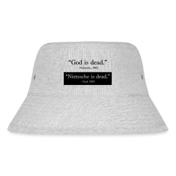 God is Dead - Nietzsche is dead - Stanley/Stella Recycled Bucket Hat - heather grey - Front