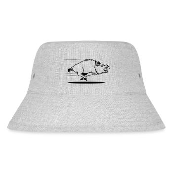 wildschwein rennen - Stanley/Stella recycelter Bucket Hat - Grau meliert - Vorne