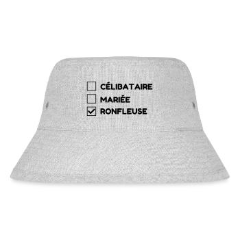 Snore Snorer Schnarcher Ronfler Ronfleur - Stanley/Stella Recycled Bucket Hat - heather grey - Front