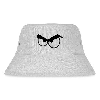 Wütende Augen mit Augenbrauen. - Stanley/Stella recycelter Bucket Hat - Grau meliert - Vorne