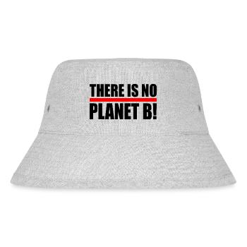 There is no planet B - Stanley/Stella recycelter Bucket Hat - Grau meliert - Vorne