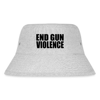 End gun violence - Stanley/Stella Recycled Bucket Hat - heather grey - Front