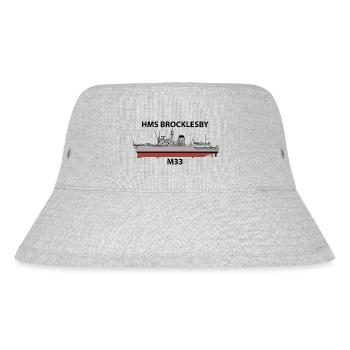HMS BROCKLESBY - M33 - HUNT CLASS - Stanley/Stella Recycled Bucket Hat - heather grey - Front