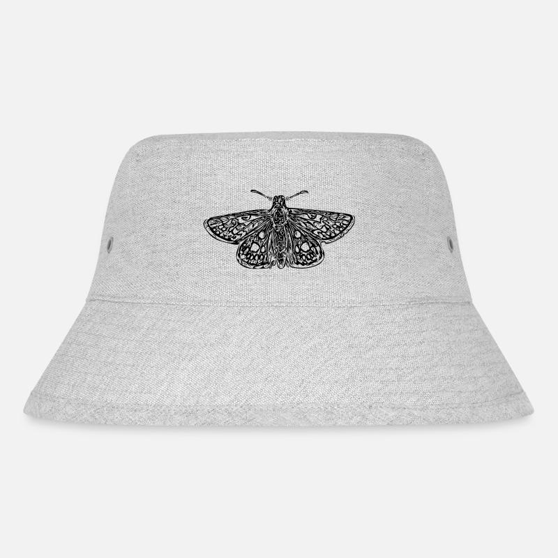 Eleganter Vintage Falter - Stanley/Stella recycelter Bucket Hat - Grau meliert