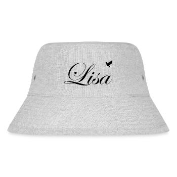 Lisa beautiful name Black - Stanley/Stella Recycled Bucket Hat - heather grey - Front
